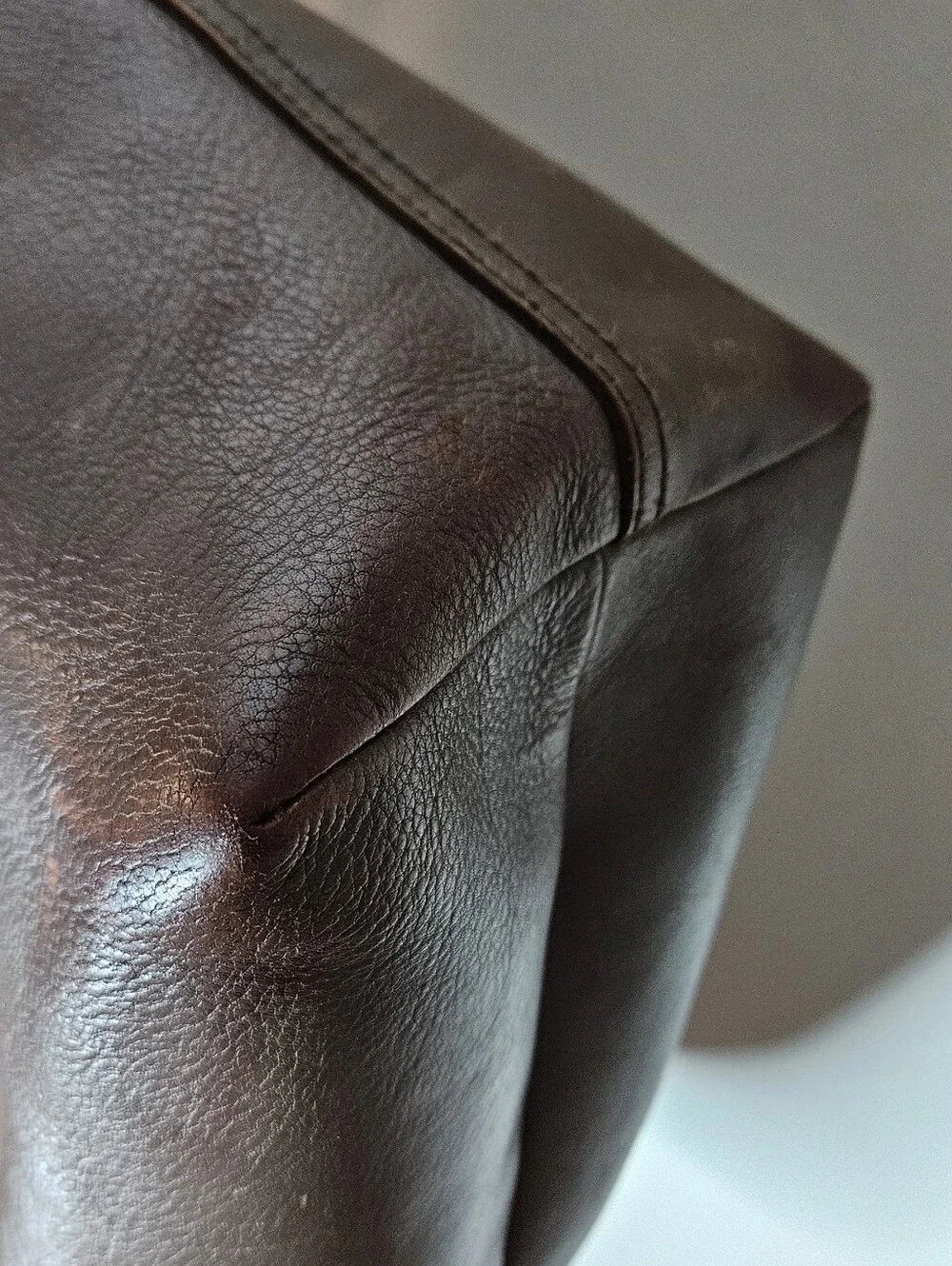 Madewell Transport Satchel Tote Brown Leather Outer Pockets Zipper Top